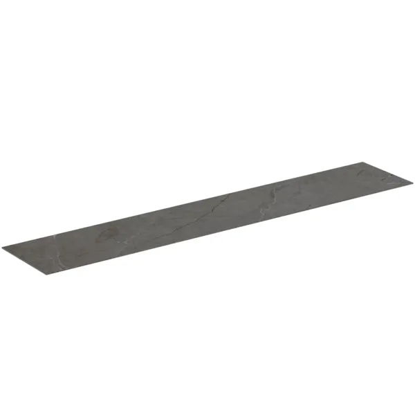 Waschtischplatte Conca, aus Keramik, 1987x373x6mm, Marmor Noir Desir