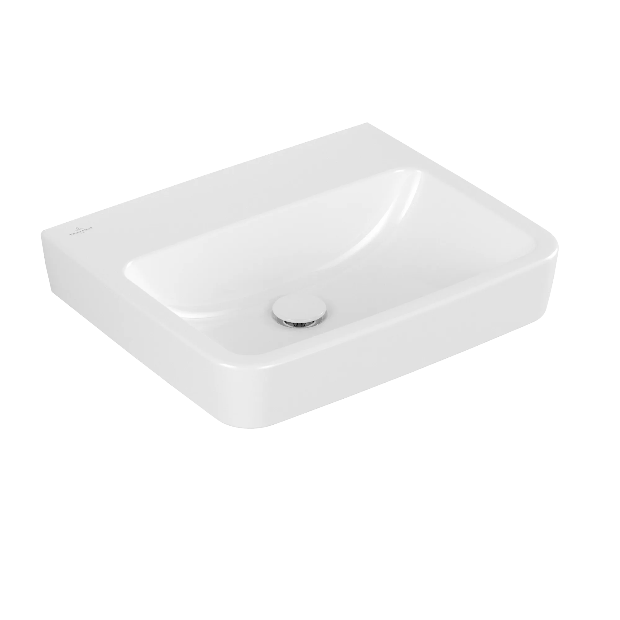 Villeroy & Boch Wandwaschtisch „O.novo“ 550 × 460 × 175 mm, für Becken mittig, ohne Hahnlochbohrung in Weiß Alpin Villeroy & Boch Wandwaschtisch „O.novo“ 550 × 460 × 175 mm, für Becken mittig, ohne Hahnlochbohrung in Weiß Alpin