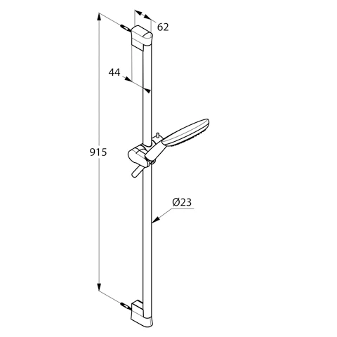 FRESHLINE Brause-Set 3S L=900mm chrom