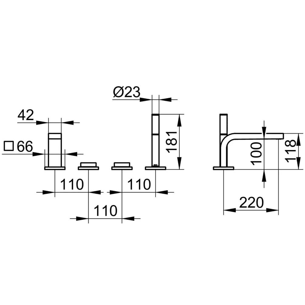 EHM-Wannenmischer Edition 11 51130, 4-Loch,Wannenrand,220mm, Bronze geb. EHM-Wannenmischer Edition 11 51130, 4-Loch,Wannenrand,220mm, Bronze geb.