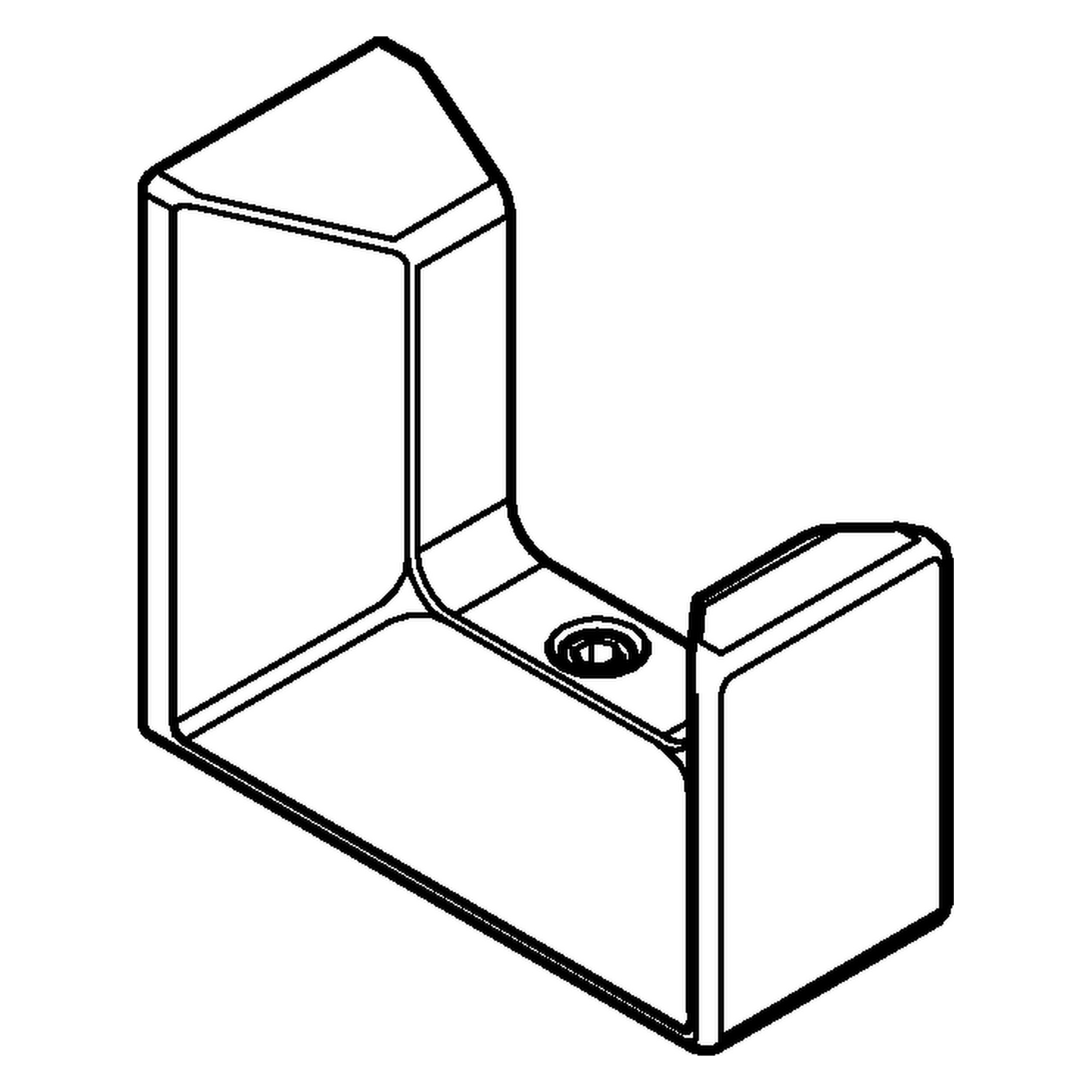 Bademantelhaken Selection Cube 40782, einfach, chrom