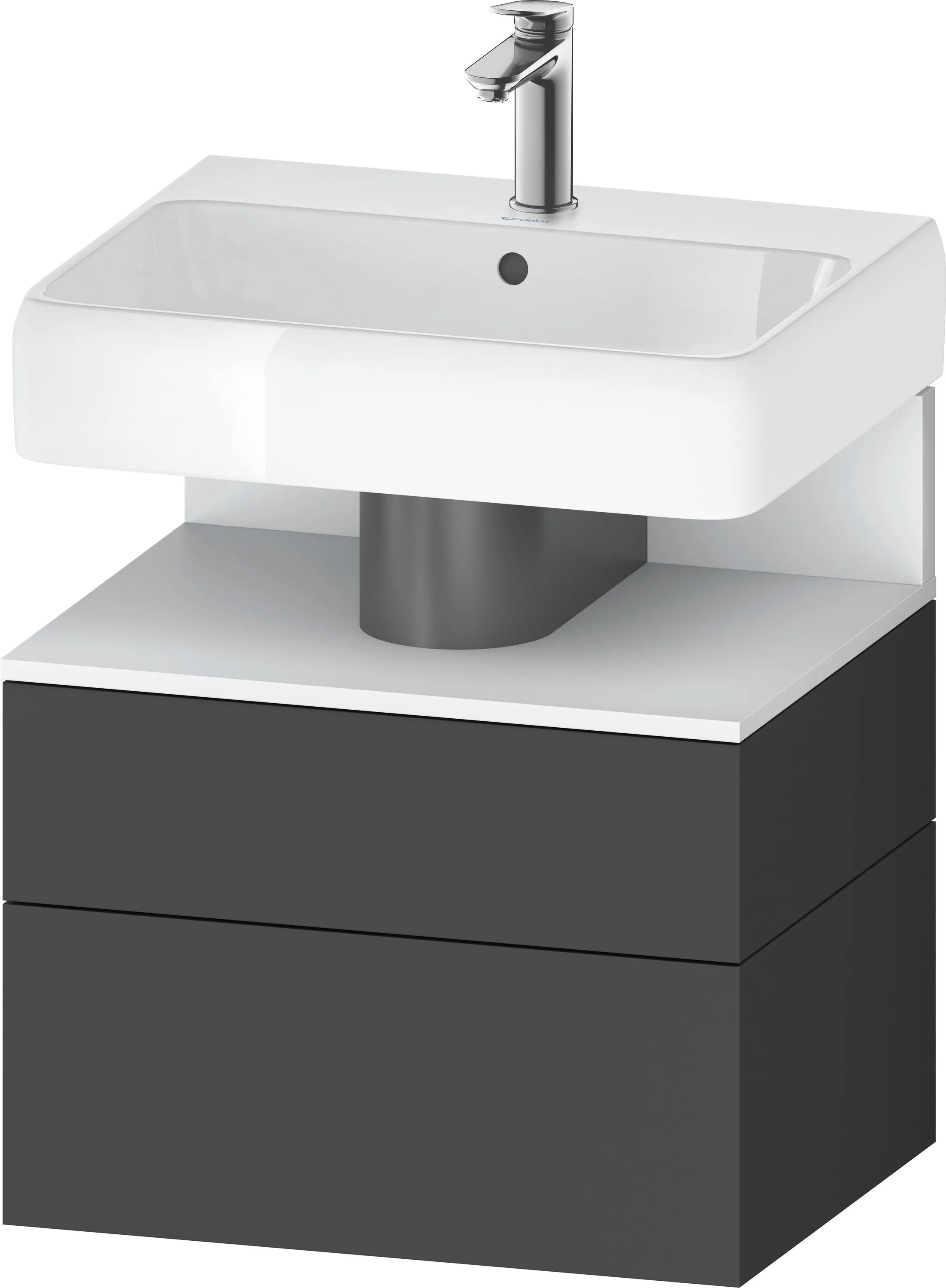 Duravit Waschtischunterschrank wandhängend „Qatego“ 59 × 59 × 47 cm, ohne Beleuchtung