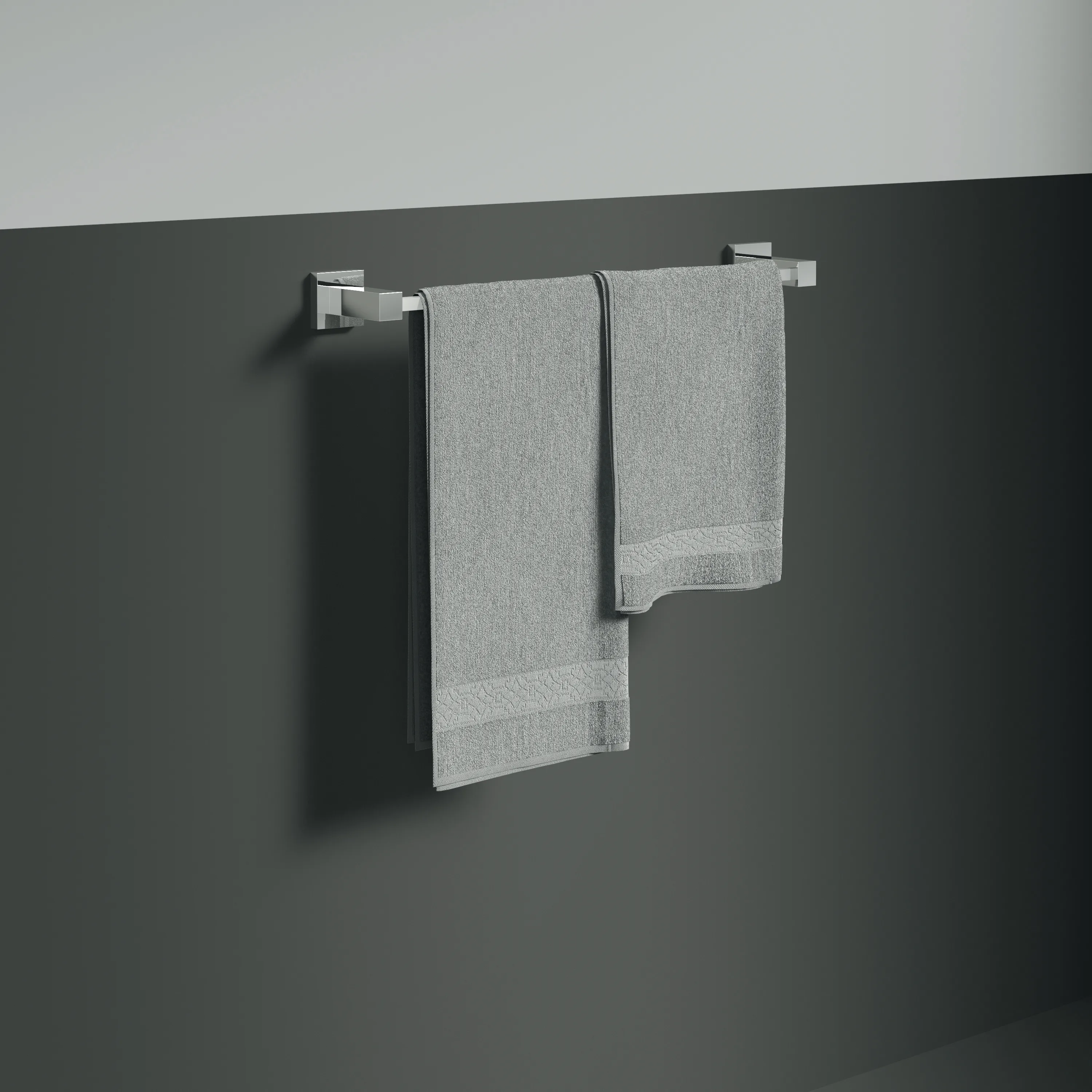 Handtuchhalter IOM Cube, 495x80x45mm, Chrom Handtuchhalter IOM Cube, 495x80x45mm, Chrom