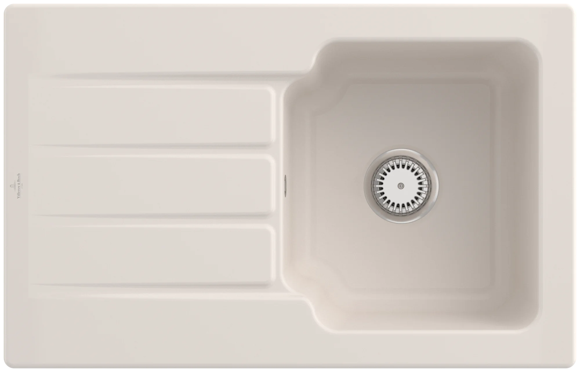Villeroy & Boch Architectura 45 Einbauspüle, 800 x 510 mm, Keramik, Crema CeramicPlus