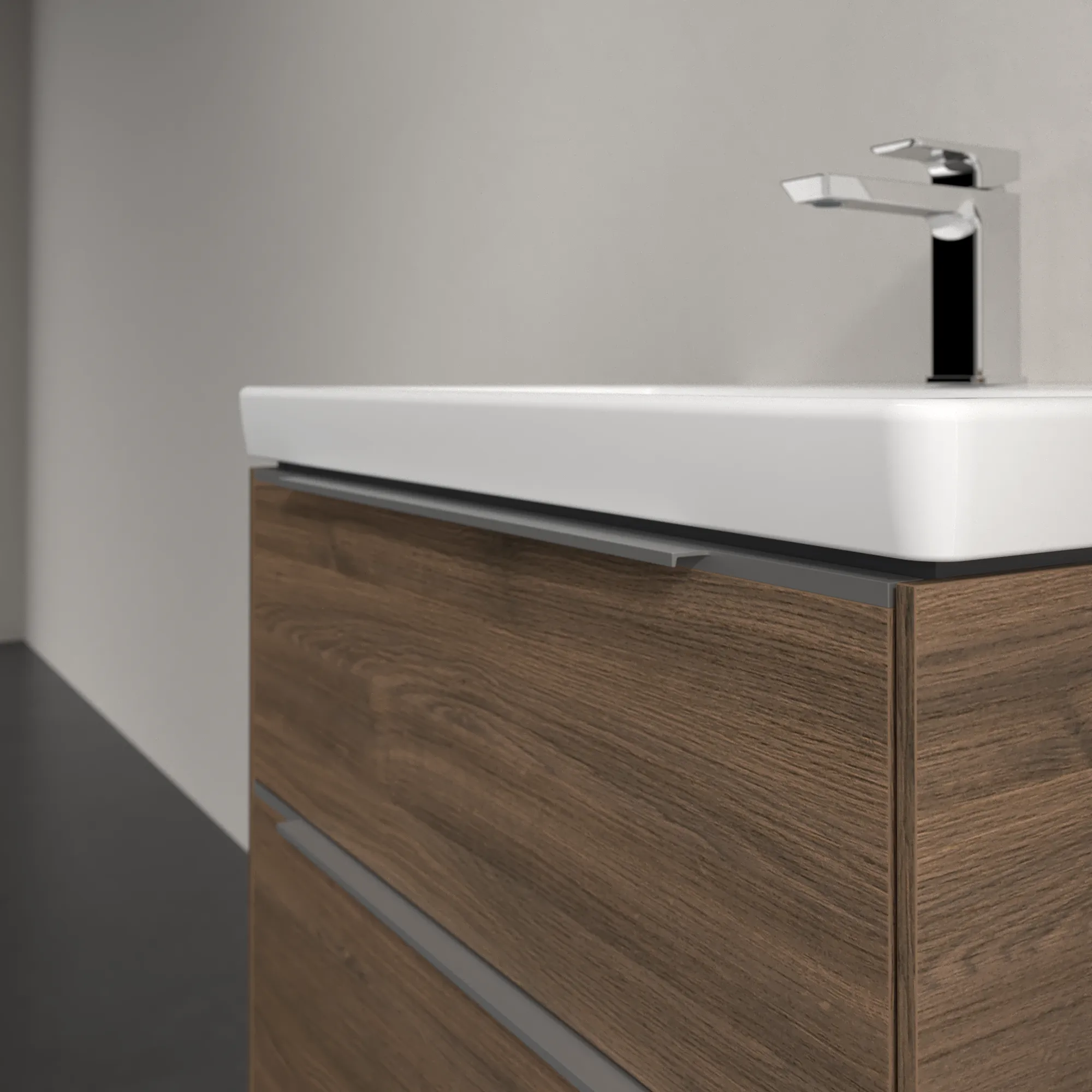 Villeroy & Boch Waschbeckenunterschrank Subway 3.0 Arizona Oak, 622 x 576 x 462 mm, mit Beleuchtung und SoftClosing