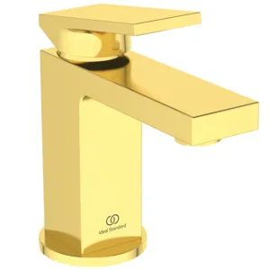 Ideal Standard Waschischarmatur Extra Ausladung 100mm Piccolo mit Ablaufgarnitur Brushed Gold