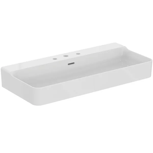 Ideal Standard Conca Waschtisch, 3 Hahnlöcher, weiß mit IdealPlus, 1000x450x165 mm