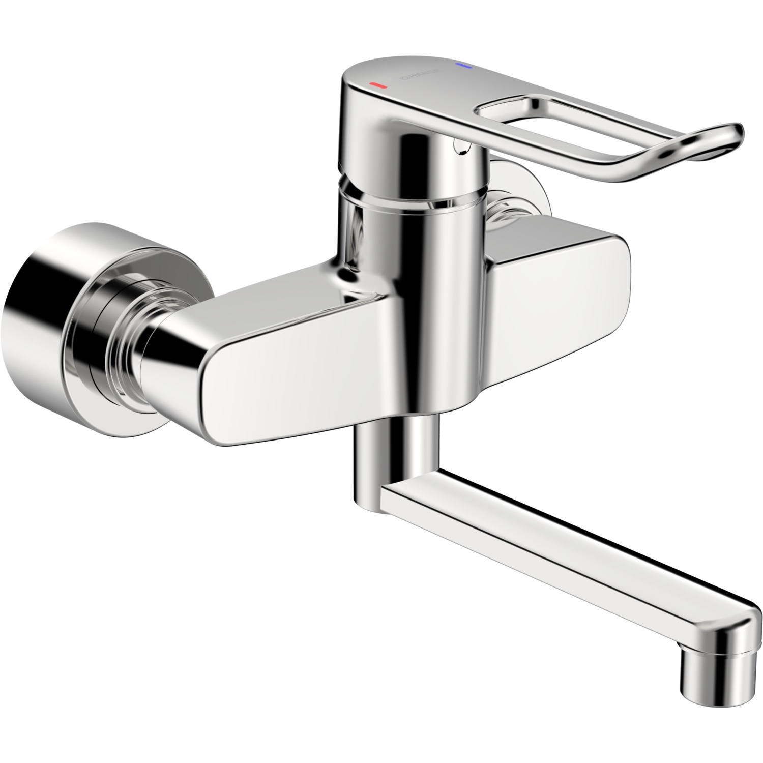 Einhand-Waschtischarmatur Bedienungshebel lang „Clinica“ Ausladung 227 mm in Chrom Einhand-Waschtischarmatur Bedienungshebel lang „Clinica“ Ausladung 227 mm in Chrom
