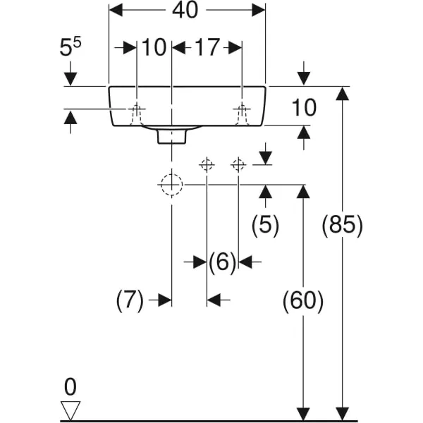Wandwaschtisch mit Ablagefläche „Renova Compact“, rechteckig, mit Überlauf, Hahnlochposition rechts 40 × 25 cm in weiß alpin Wandwaschtisch mit Ablagefläche „Renova Compact“, rechteckig, mit Überlauf, Hahnlochposition rechts 40 × 25 cm in weiß alpin