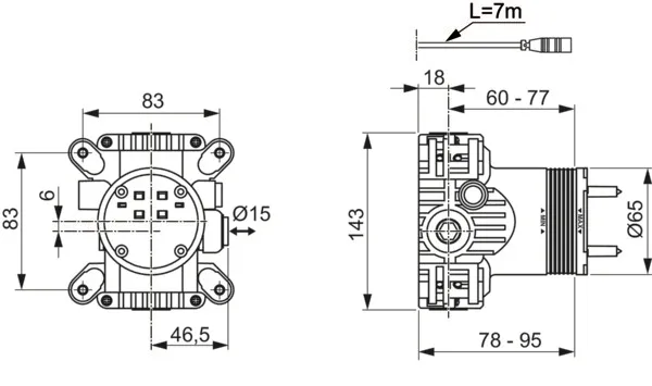Ideal Standard Unterputz-Bausatz 1 A1080NU für Solos beleuchtete Regenbrause Ideal Standard Unterputz-Bausatz 1 A1080NU für Solos beleuchtete Regenbrause