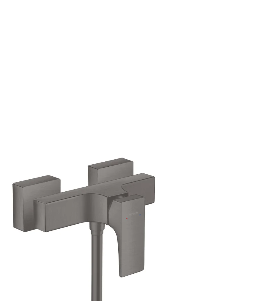 Hansgrohe Metropol Brausenmischer Aufputz, Brushed Black Chrome, Stichmaß 150 ± 12 mm, max. Durchfluss 16 l/min Hansgrohe Metropol Brausenmischer Aufputz, Brushed Black Chrome, Stichmaß 150 ± 12 mm, max. Durchfluss 16 l/min