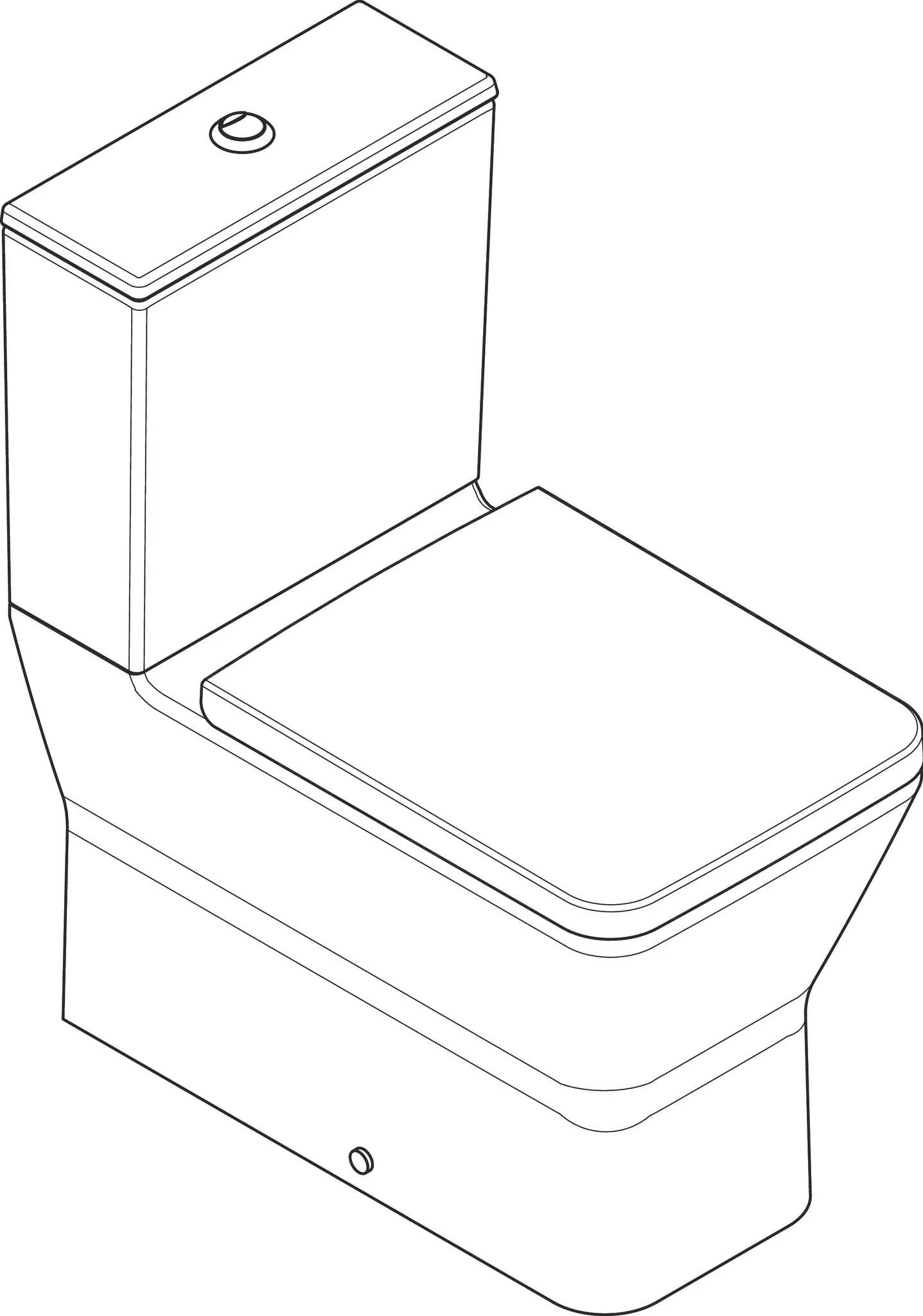 Hansgrohe EluPura Original Q Stand-WC Set 640 AquaChannel Flush, Weiß