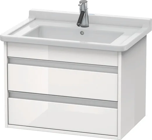Duravit Waschtischunterschrank wandhängend „Ketho“ 65 × 48 × 45,5 cm Weiß Hochglanz Duravit Waschtischunterschrank wandhängend „Ketho“ 65 × 48 × 45,5 cm Weiß Hochglanz