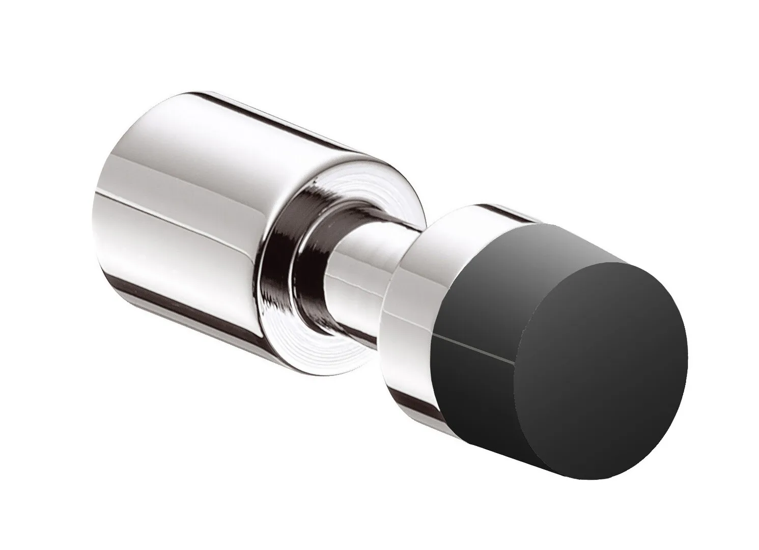 emco system 2 Hakenmit Türpuffer chrom/schwarz emco system 2 Hakenmit Türpuffer chrom/schwarz