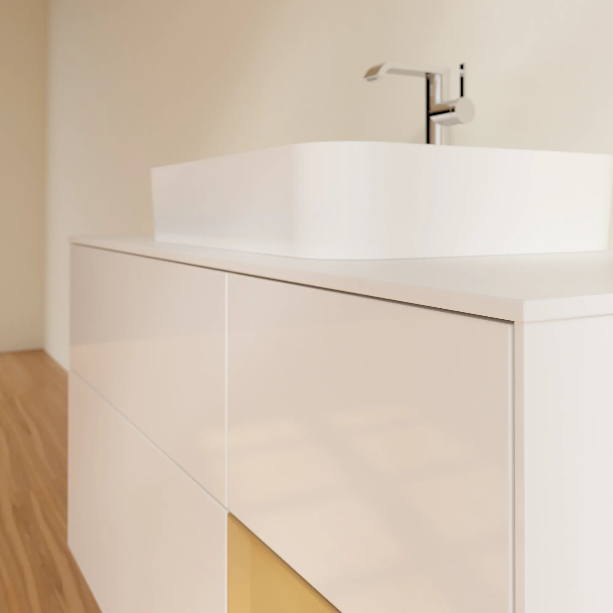 Villeroy & Boch Waschtischunterschrank „Finion“ für Schrankwaschtisch 1200 × 603 × 501 mm Glossy White Lacquer, für Becken mittig Villeroy & Boch Waschtischunterschrank „Finion“ für Schrankwaschtisch 1200 × 603 × 501 mm Glossy White Lacquer, für Becken mittig