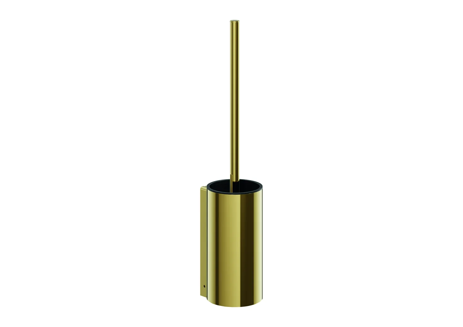 HEWI WC-Bürstengarnitur System 162, PVD gold glänzend, 440 mm hoch, 89 mm breit, 106 mm tief, Wandmontage HEWI WC-Bürstengarnitur System 162, PVD gold glänzend, 440 mm hoch, 89 mm breit, 106 mm tief, Wandmontage