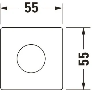 Duravit DU Brausehalter 55x102 Rosette Eckig Schwarz Matt