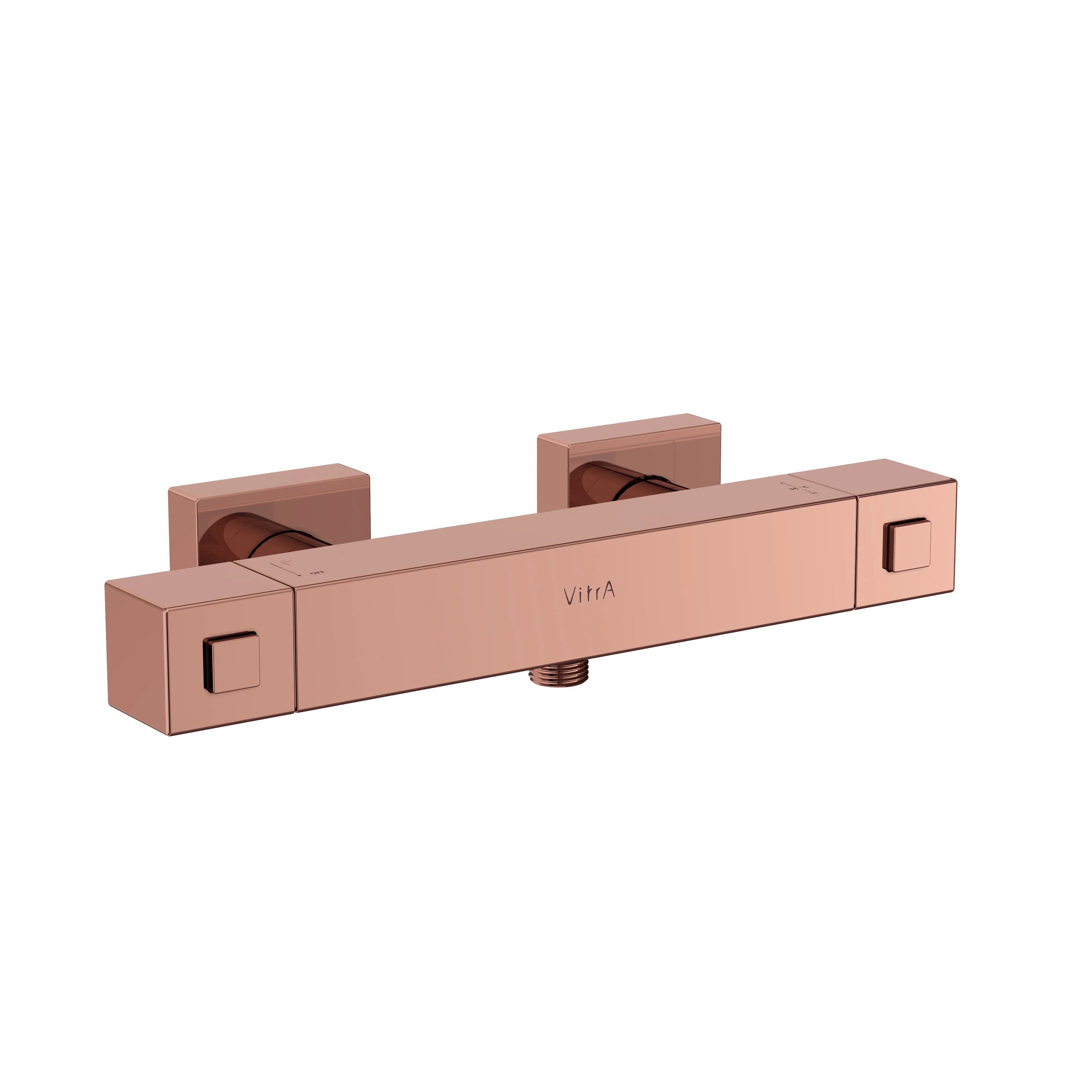 Base Square Thermostat-Brausearmatur Aufputzmontage Kupfer Soft Base Square Thermostat-Brausearmatur Aufputzmontage Kupfer Soft