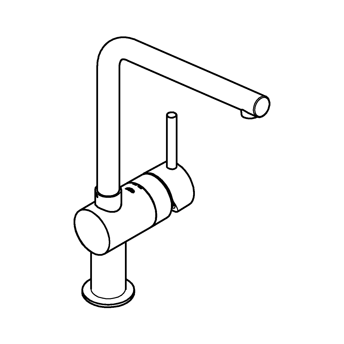 Einhand-Spültischbatterie Minta 31375, L-Auslauf, chrom