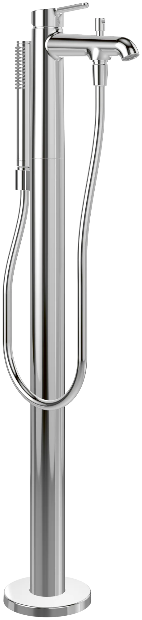 Villeroy & Boch Skyla Einhebel-Wannenmischer mit Duschgarnitur, verchromt, Wandmontage, Höhe 180 mm, Breite 325 mm, Länge 1.100 mm