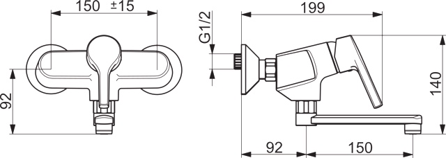 HA Einhebelmischer Waschtisch- und Küchenarmatur HANSAPALENO 5638 Ausladung 242 mm DN15 Chrom