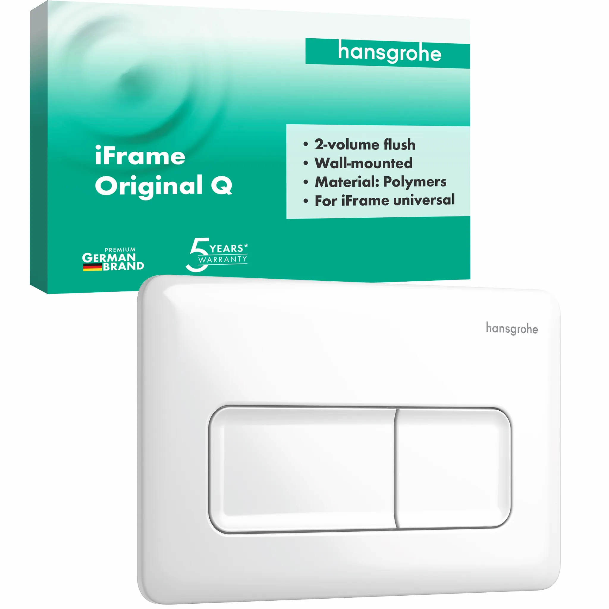 iFrame Original Q Betätigungsplatte für 2-Mengen-Spülung, Chrom