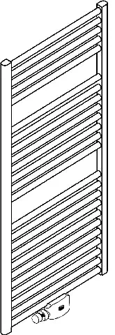 BEMM Design-Heizkörper „Mido“ 45 × 81,8 cm in Platinum metallic