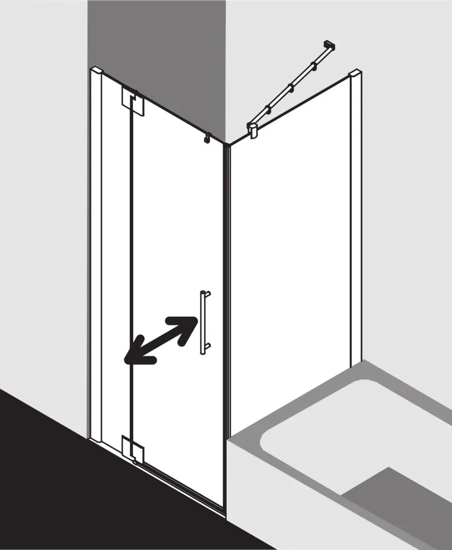 PASA XP PX1WL Pendeltür 1-flügelig mit Festfeld links, für Ecke, Höhe 2000 mm, Wanneneinbaumaß 780-810 / 775-805 mm, Breitenverstellmaß 770-800 mm, Glasaußenkante 755-785 mm, Farbe Silber Mattglanz, Glas ESG Klar PASA XP PX1WL Pendeltür 1-flügelig mit Festfeld links, für Ecke, Höhe 2000 mm, Wanneneinbaumaß 780-810 / 775-805 mm, Breitenverstellmaß 770-800 mm, Glasaußenkante 755-785 mm, Farbe Silber Mattglanz, Glas ESG Klar