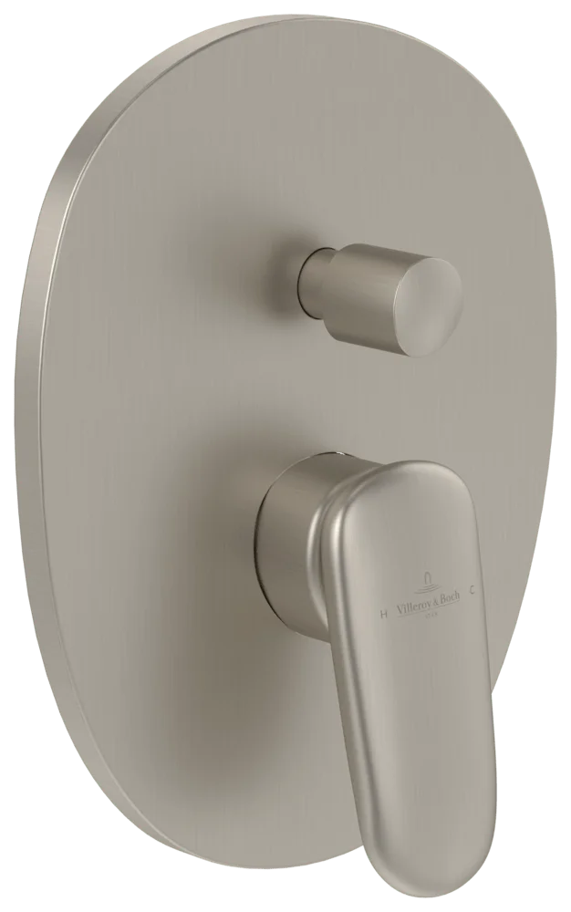 Villeroy & Boch Antao Unterputz-Einhebel-Armatur TVT111001000, 184x221x57mm Brushed Nickel Matt