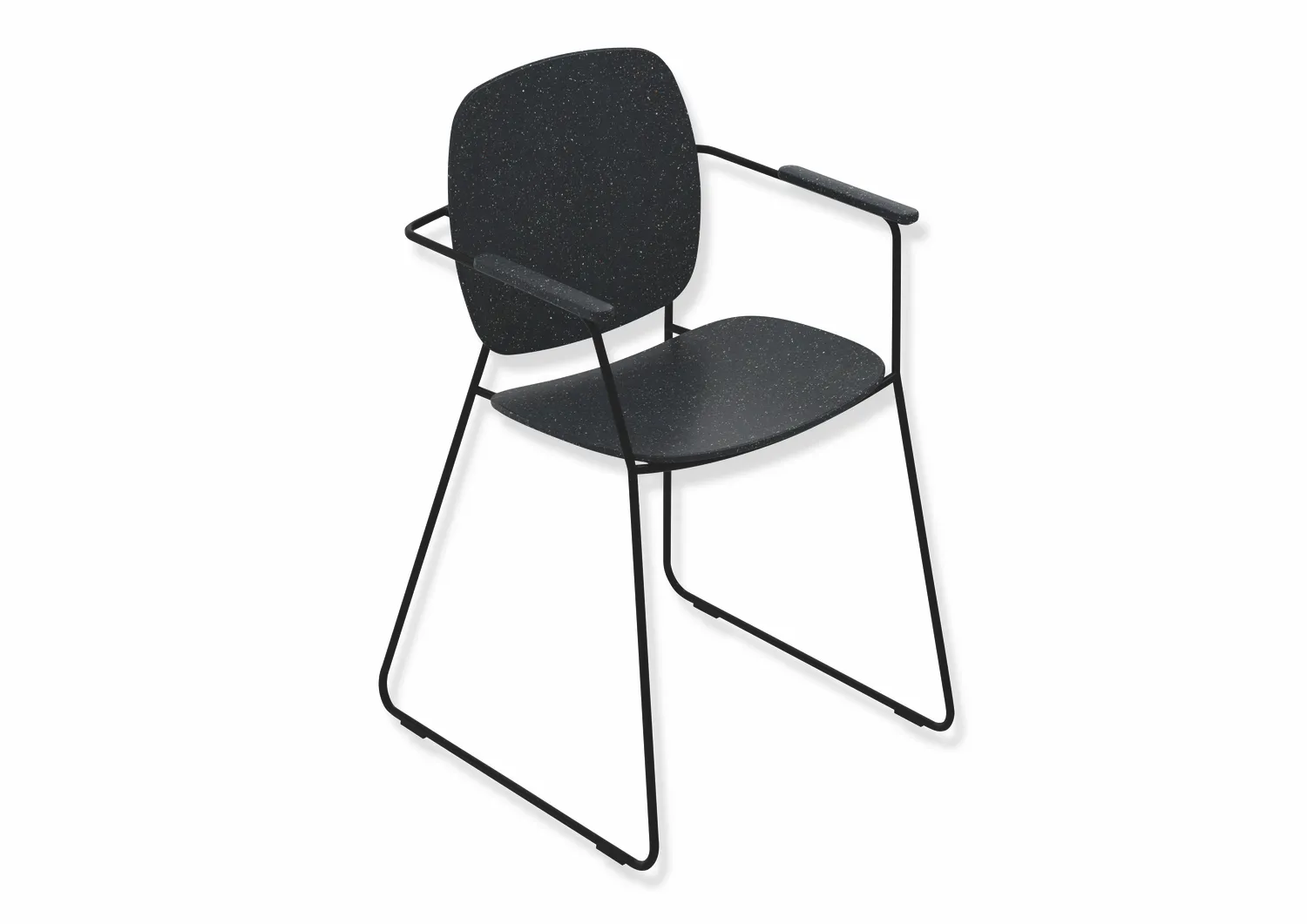 Badstuhl, Gestell schwarz tiefmatt pulverbeschichtet, Sitzfläche, Rückenlehne und Armpads aus hochwertigem PIR Kunststoff (Post-Industrial-Recycling), Höhe 856 mm, Breite 545 mm, Sitzhöhe 479 mm, Sitzfläche 475 mm breit, in Farbe JB Badstuhl, Gestell schwarz tiefmatt pulverbeschichtet, Sitzfläche, Rückenlehne und Armpads aus hochwertigem PIR Kunststoff (Post-Industrial-Recycling), Höhe 856 mm, Breite 545 mm, Sitzhöhe 479 mm, Sitzfläche 475 mm breit, in Farbe JB