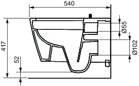 TECE Dusch-WC „neo“, Befestigung verdeckt, ohne Spülrand