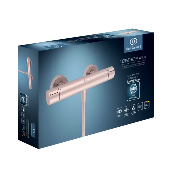Ideal Standard Brausethermostat Aufputz Ceratherm Alu+ Rose Ideal Standard Brausethermostat Aufputz Ceratherm Alu+ Rose