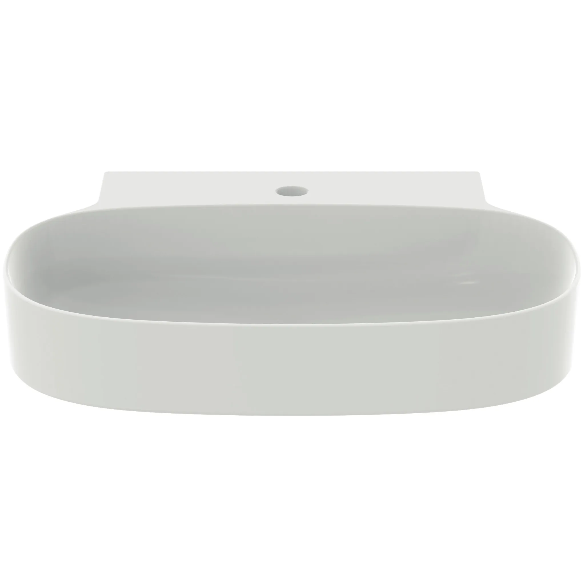Waschbecken „Linda-X“ 60 × 50 × 13,5 cm, Hahnlochposition mittig in Seidenweiß