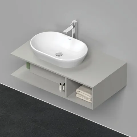 Duravit Waschtischunterschrank wandhängend „D-Neo“ 100 × 26 × 55 cm Betongrau Matt