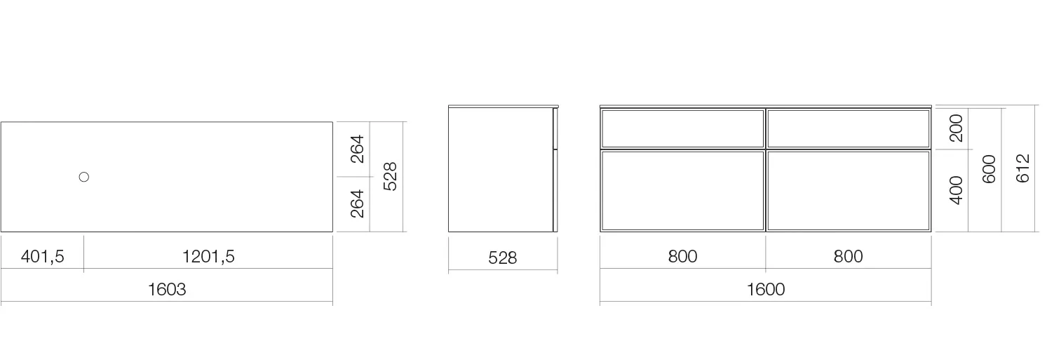 Alape Möbelmodul Arkta 1600x600 NY Silk/Eiche Alape Möbelmodul Arkta 1600x600 NY Silk/Eiche
