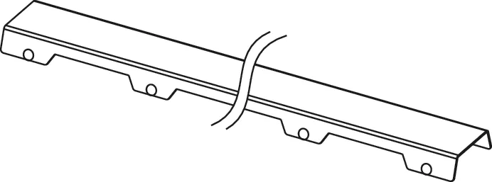 TECEdrainline Designrost "steel II" 800 mm Edelstahl gebürstet, gerade