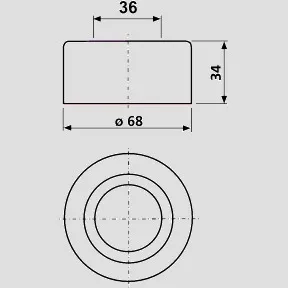 Unitasmanschette für tiefhängenden Spülkasten d = 36 Unitasmanschette für tiefhängenden Spülkasten d = 36