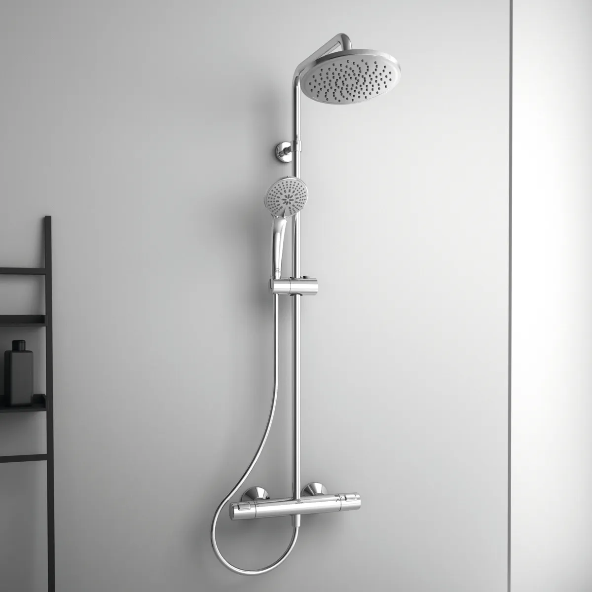 Ideal Standard Ceratherm T25 Duschsystem mit Brausethermostat Chrom Ideal Standard Ceratherm T25 Duschsystem mit Brausethermostat Chrom