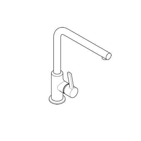 Kludi L-INE S ECO Spültisch-EHM mattschwarz