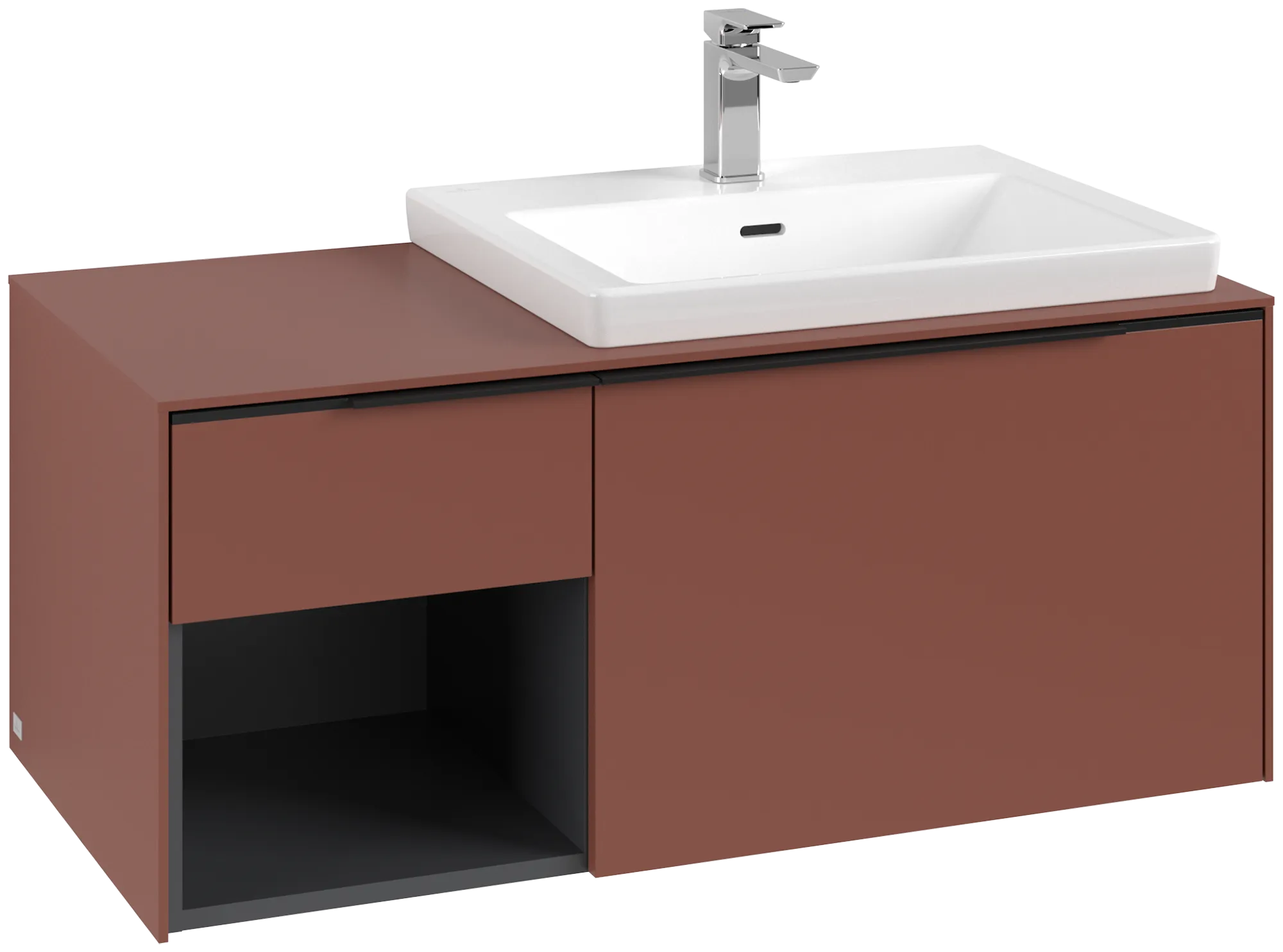 Villeroy & Boch Subway 3.0 Waschbeckenunterschrank C571L1, 1001x423x516mm, Wine Red