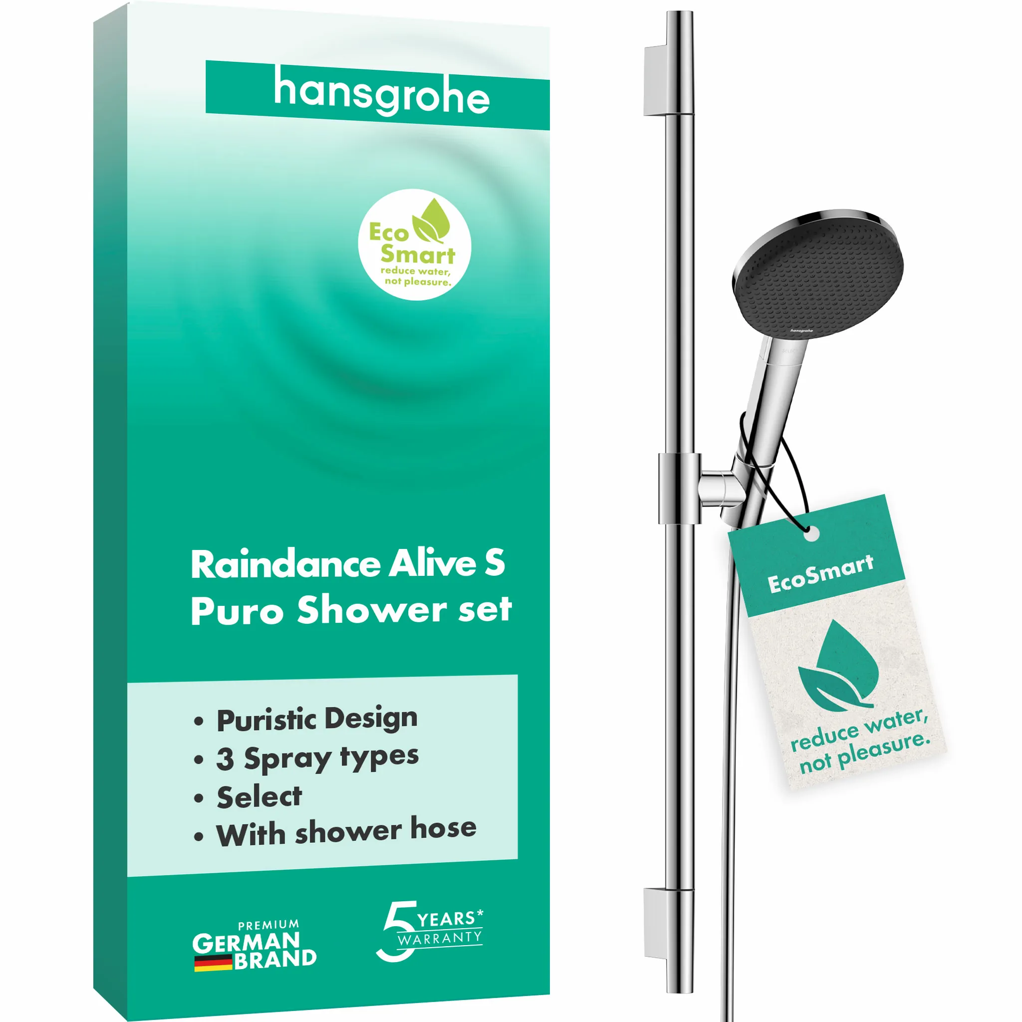 Hansgrohe Raindance Alive Select S 125 3jet EcoSmart Unica S Puro 65 cm, Chrom Hansgrohe Raindance Alive Select S 125 3jet EcoSmart Unica S Puro 65 cm, Chrom