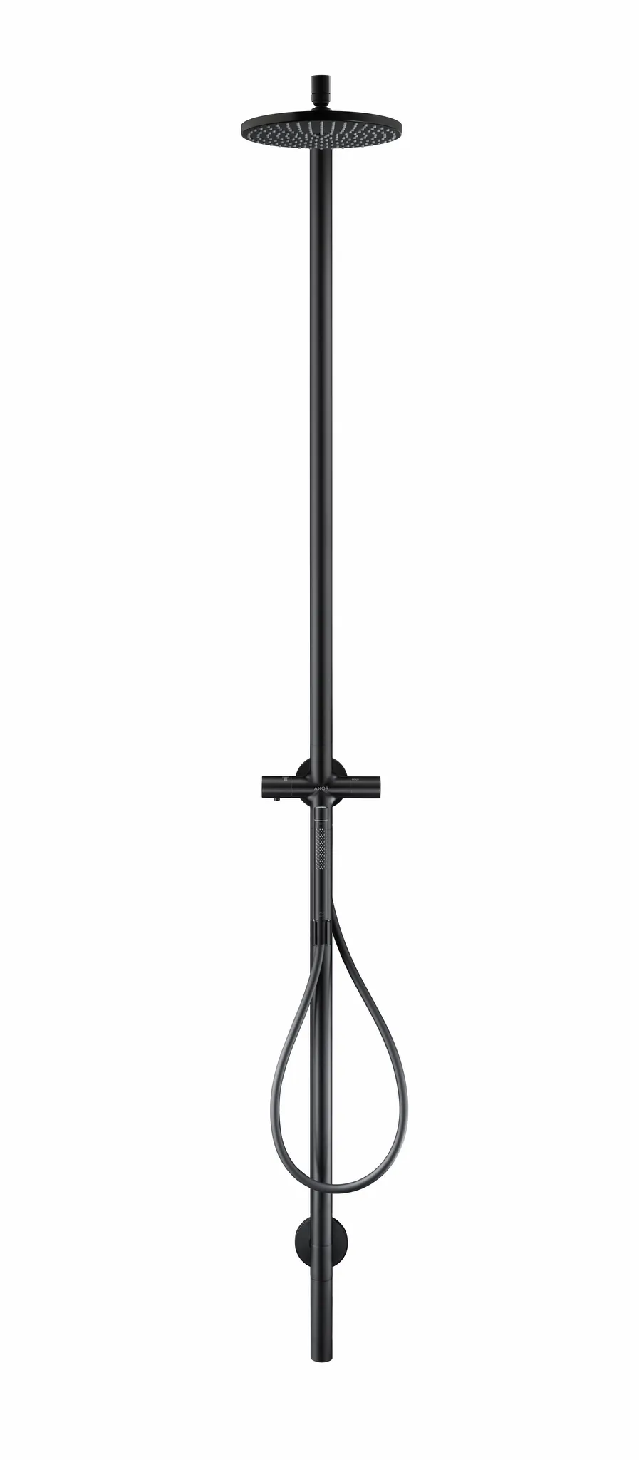 Hansgrohe AXOR Starck Nature Duschsäule mit Kopfbrause 240 1jet, Mattschwarz Hansgrohe AXOR Starck Nature Duschsäule mit Kopfbrause 240 1jet, Mattschwarz