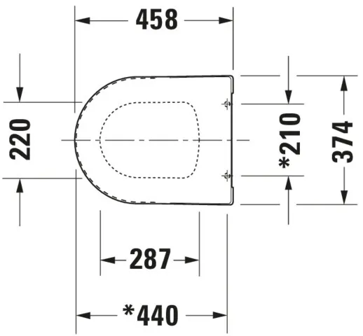 Duravit WC-Sitz „ME by Starck“ 37,4 × 45,8 × 5,6 cm in Weiß Seidenmatt