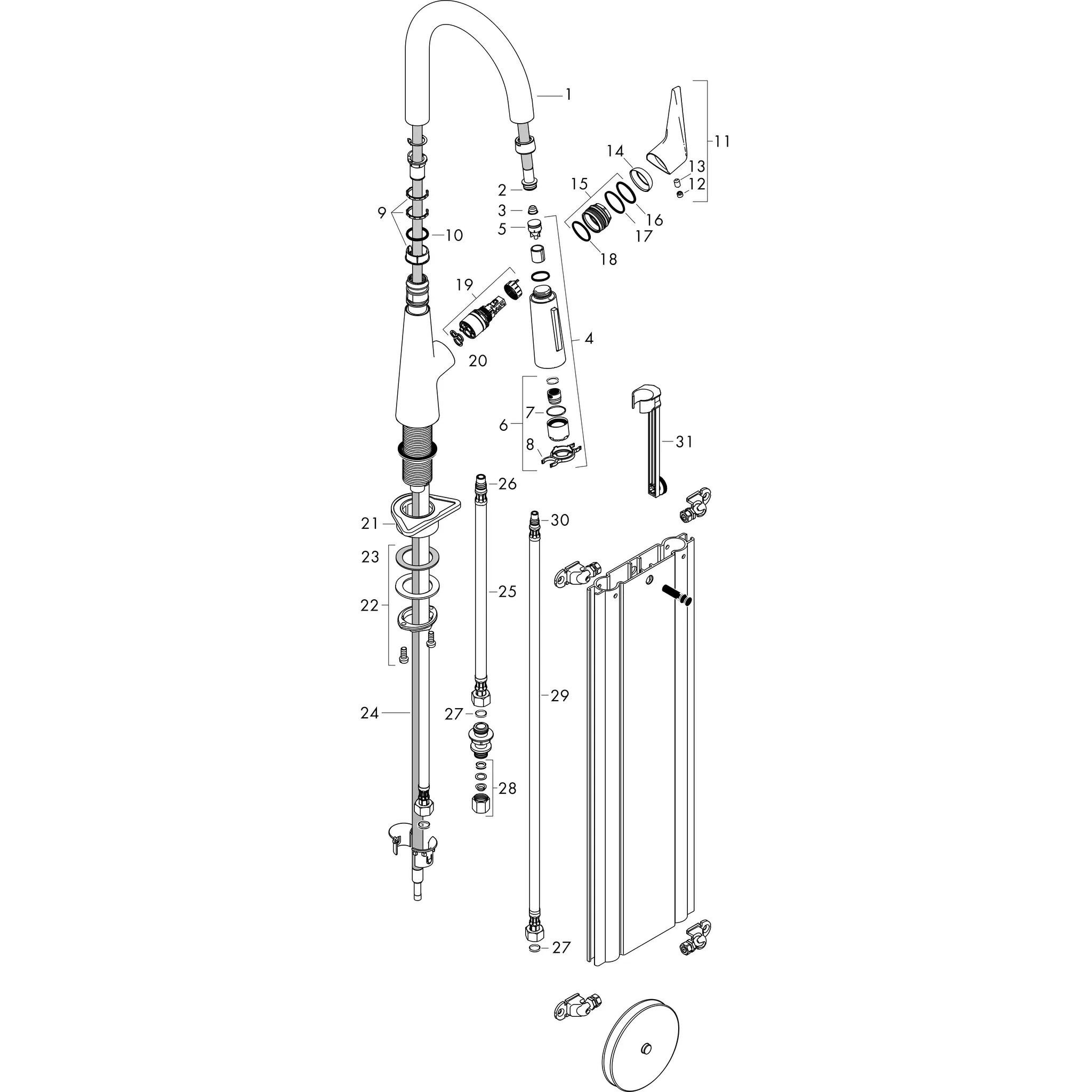 Spültischmischer 160 Talis M51 Ausziehbrause 2jet sBox chrom