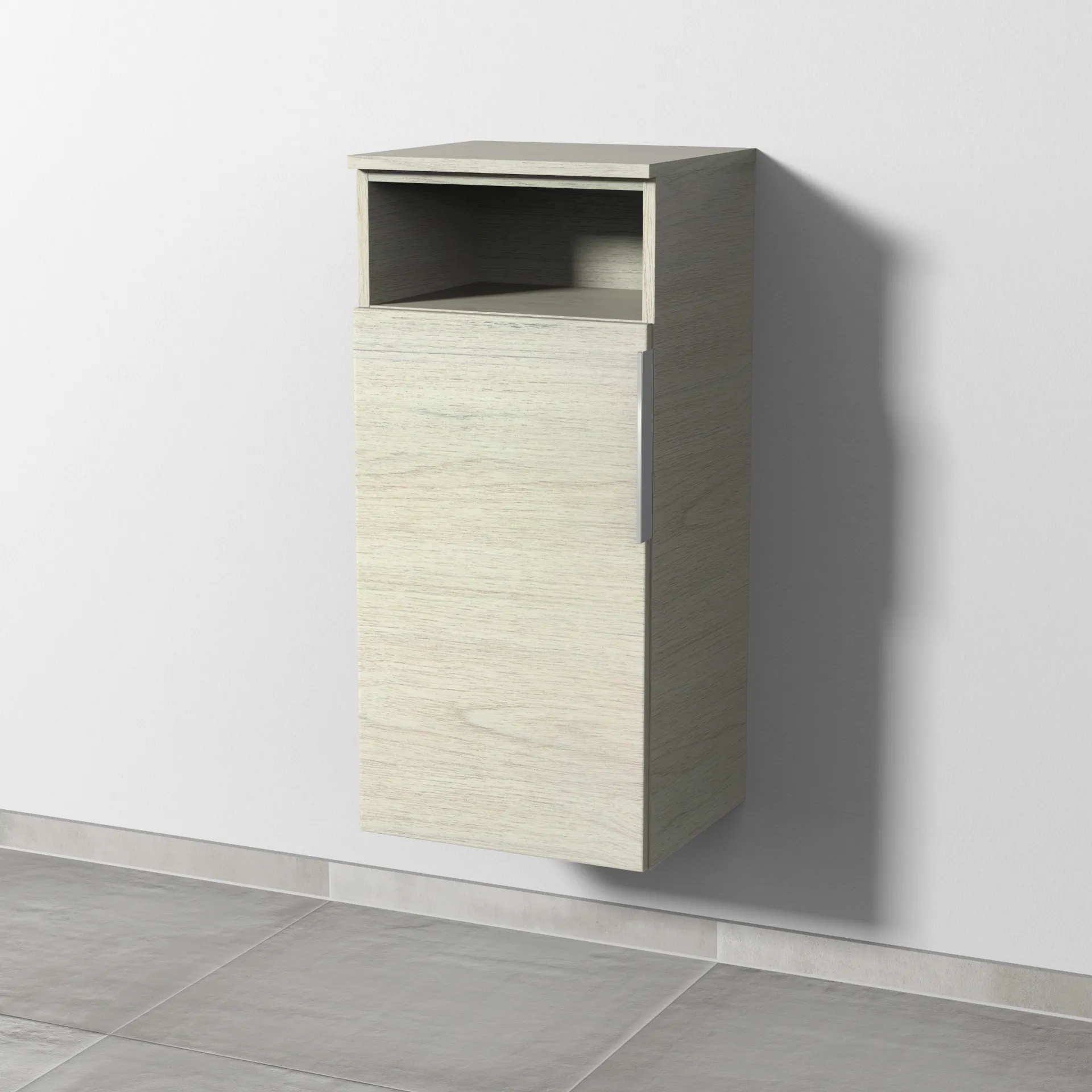 Sanipa Mittelschrank „3way“ 400 × 850 × 345 mm Anschlag links, in White Oak, Anschlag links