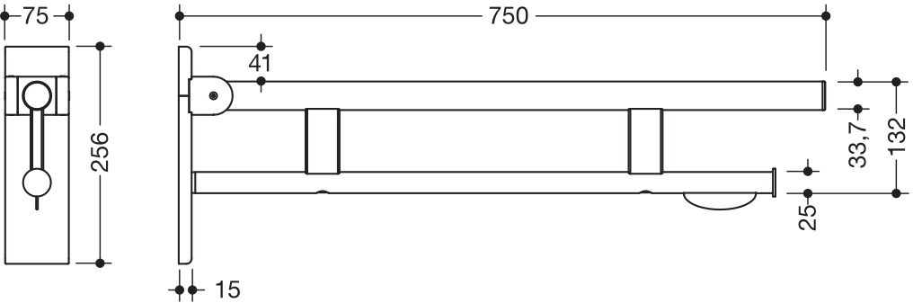 HEWI Stützklappgriff „System 900“