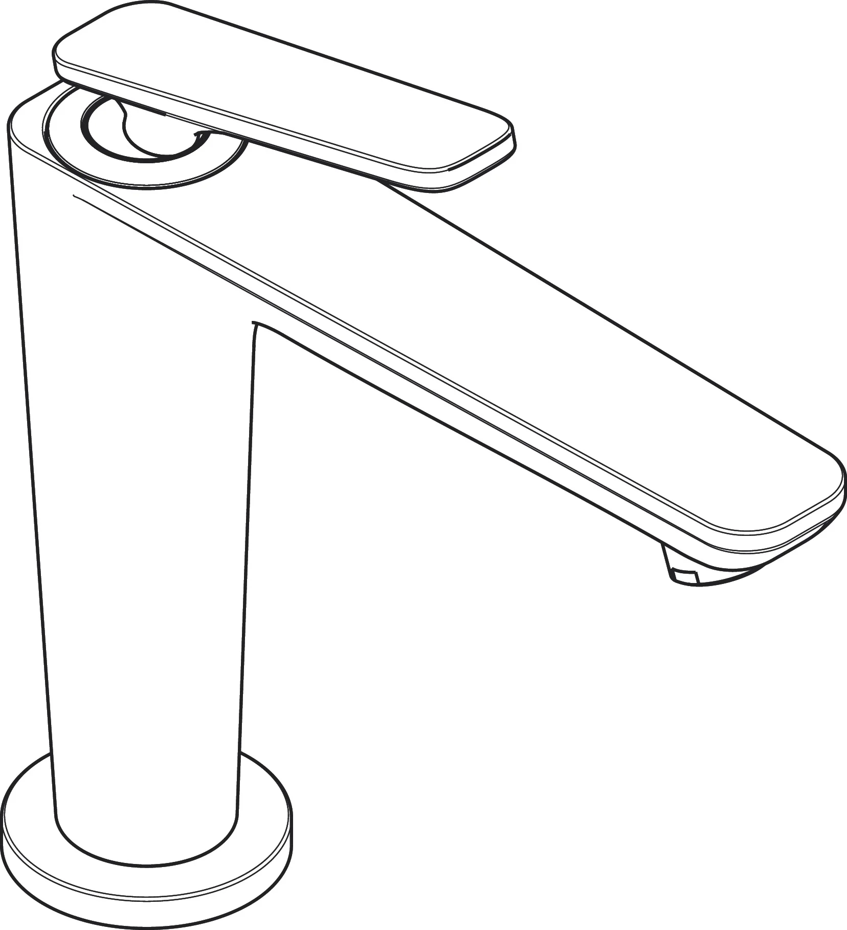 Hansgrohe AXOR Citterio C Einhebel-Waschtischmischer 125 mit CoolStart Ablaufgarnitur Chrom, Ausladung 135 mm, Auslaufhöhe 125 mm