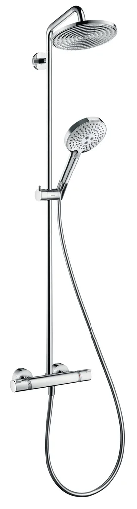 Hansgrohe Showerpipe Raindance S 240 Air, Chrom, 17 l/min Durchfluss, winkelverstellbare Kopfbrause, höhenverstellbare Handbrausehalterung