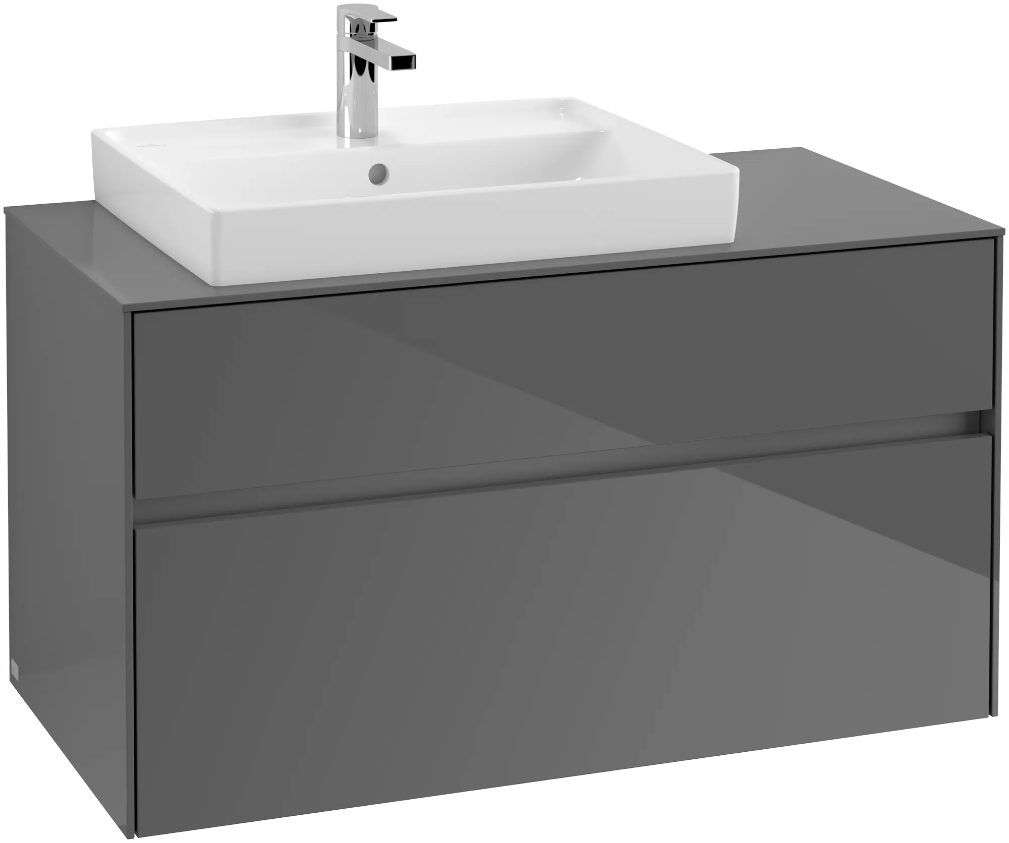 Villeroy & Boch Collaro Waschbeckenunterschrank C01700 Glossy Grey