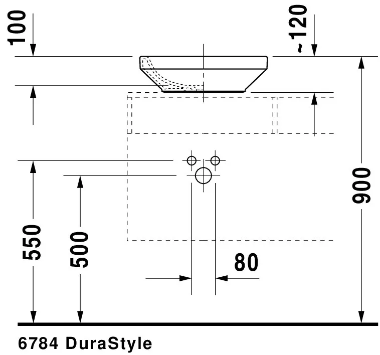 Aufsatzwaschtisch „DuraStyle“, ohne Überlauf